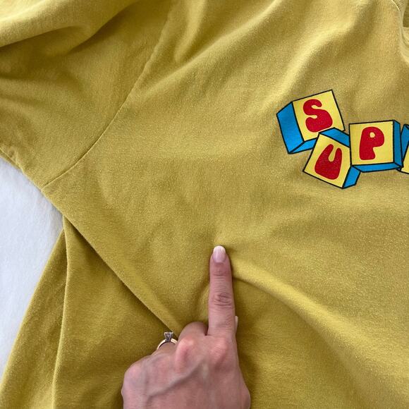 Supreme Dynamite Tee in Acid Yellow Streetwear Cotton T-Shirt, Size XL - Picture 9 of 10